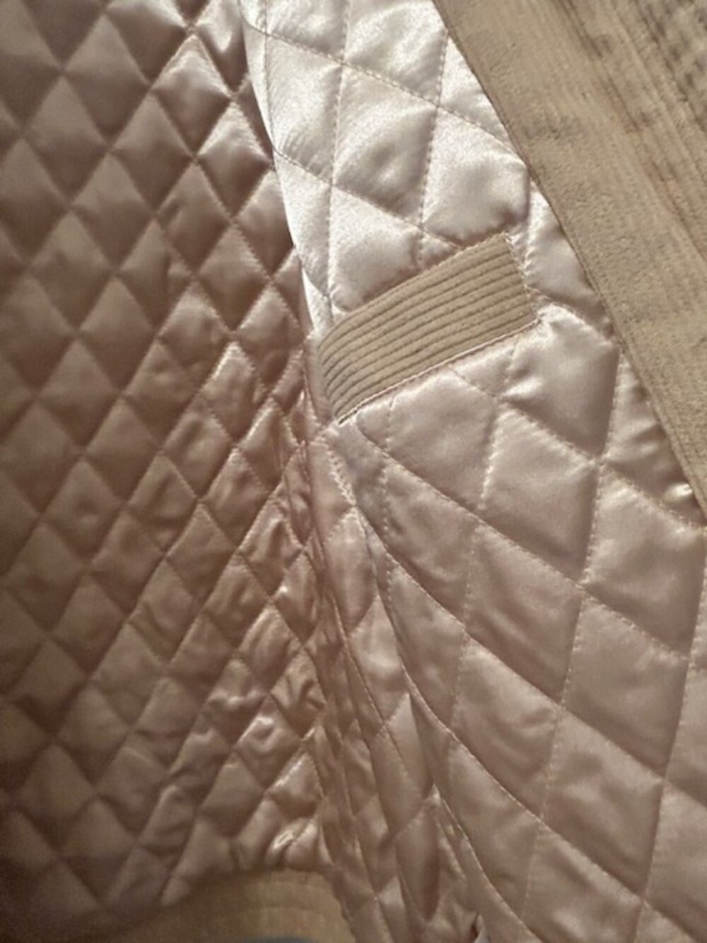 Free People House of Sunny Take a Trip Stone Tan Cord Quilt Bomber Jacket NEW - Picture 10 of 16